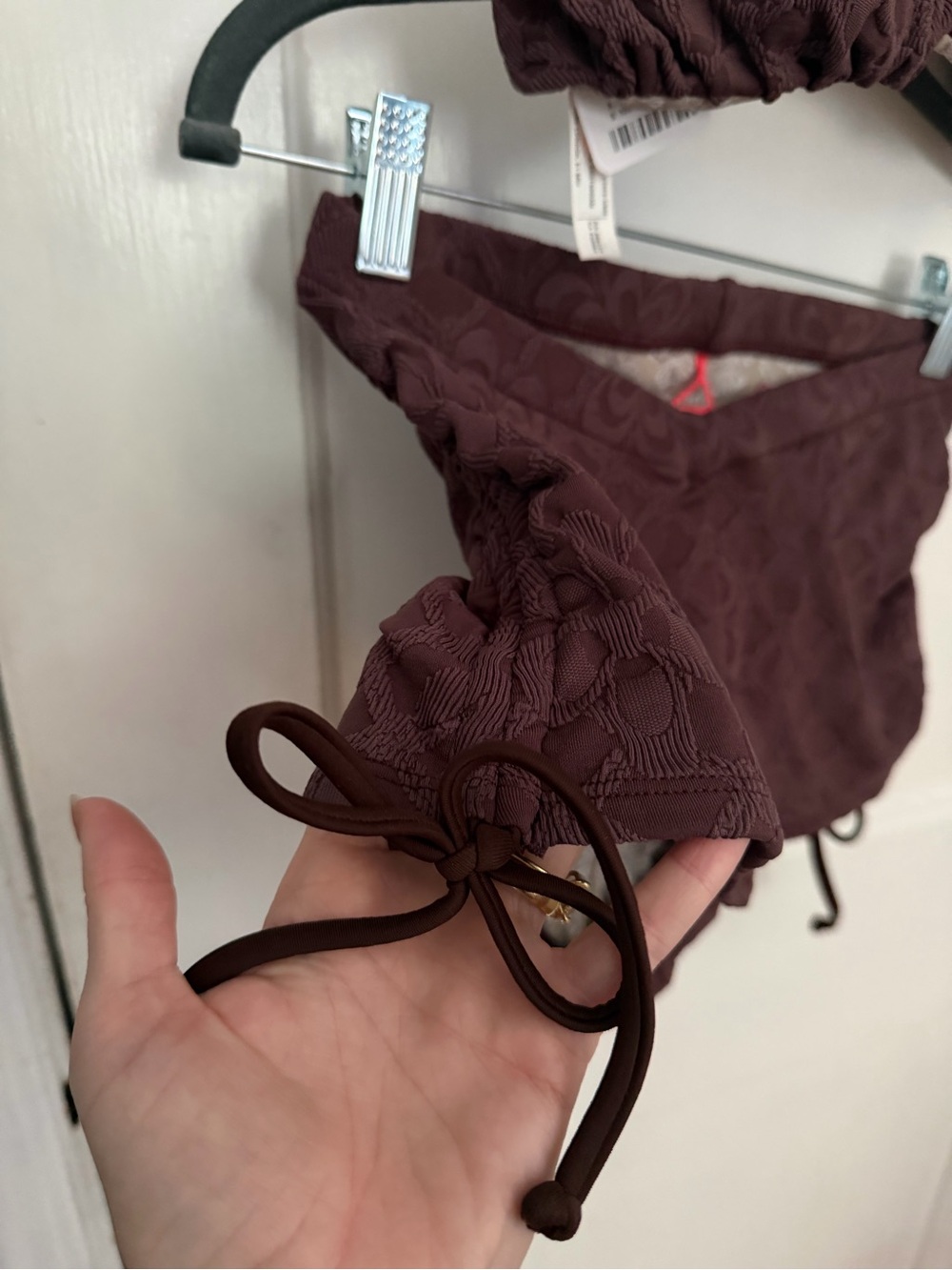 Free People Floral Lace Bikini BOTTOM ONLY in Brown - Picture 2 of 2